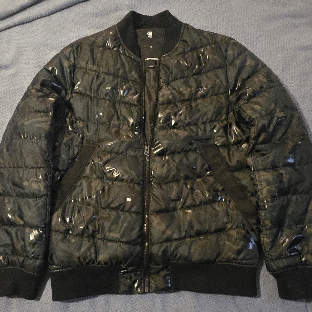 G-Star RAW Whistler Meefic Jacket Mens Medium Camo Quilted